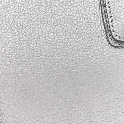 MCM Metallic Grained Calfskin Medium Milla Tote Spike Silver 7 of 13