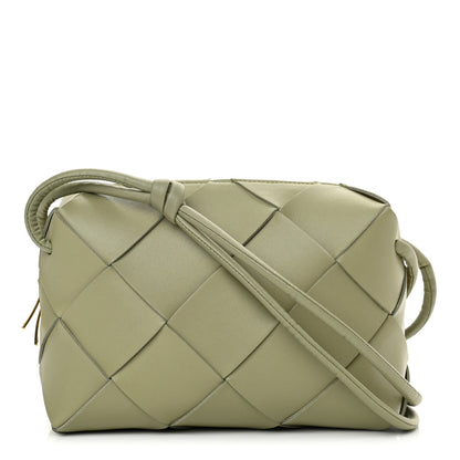 Bottega Veneta Lambskin Maxi Intreccio Small Cassette Camera Bag Travertine 1 of 9