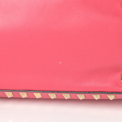 Valentino Garavani Vitello Small Rockstud Tote Deep Rose 11 of 15