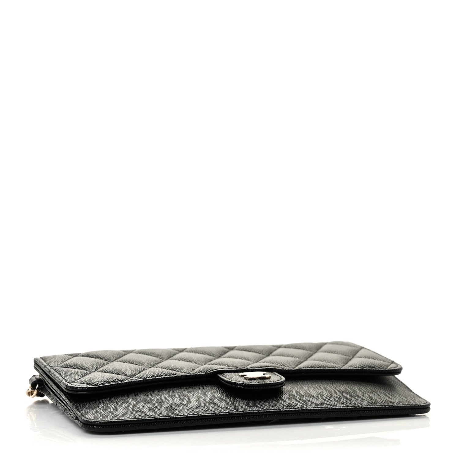 Chanel Caviar Quilted Classic Pouch With Handle Black 4 of 9