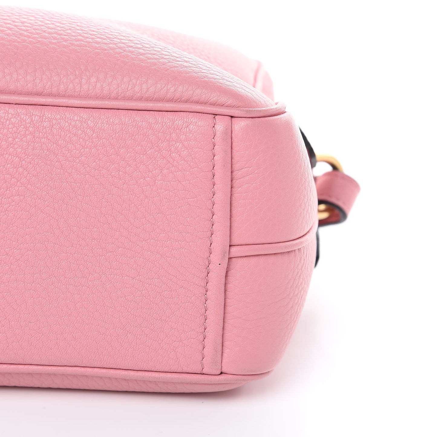 Vitello Daino Medium Double Zip Shoulder Bag Petalo