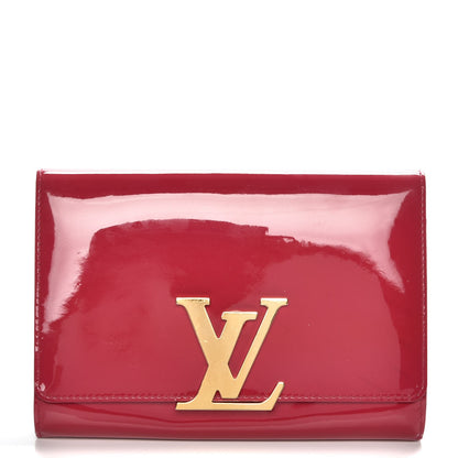 Louis Vuitton Patent Louise Clutch Rose Indien 1 of 7
