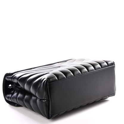 Saint Laurent Calfskin Y Quilted Monogram Small Loulou Chain Satchel Black 4 of 11