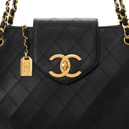 Chanel Calfskin Stitched XL Weekender Black 8 of 15