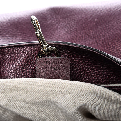 Gucci Metallic Cellarius Calfskin Medium Soho Chain Shoulder Bag Classic Burgundy 7 of 13