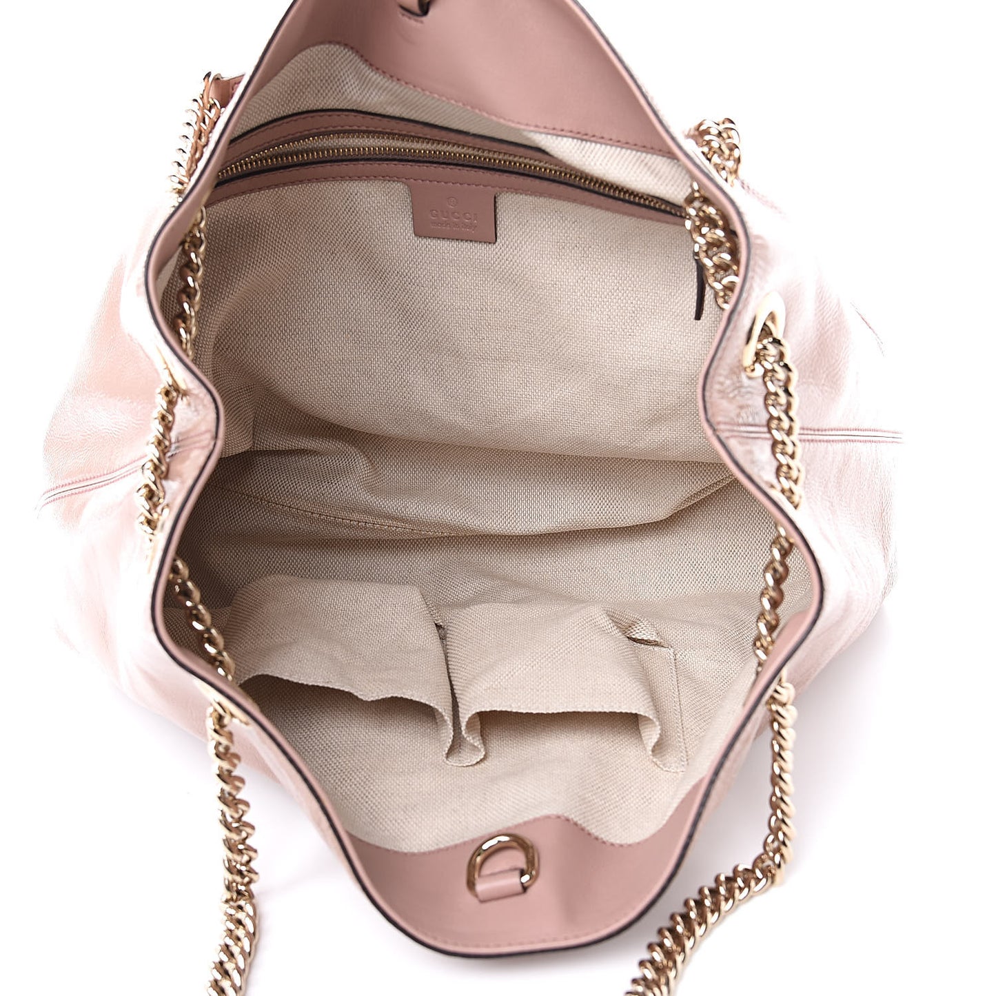 Patent Medium Soho Chain Shoulder Bag Dark Cipria