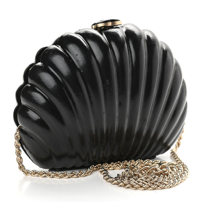 Chanel Vinyl Saint Tropez Evening Clutch Black 2 of 10