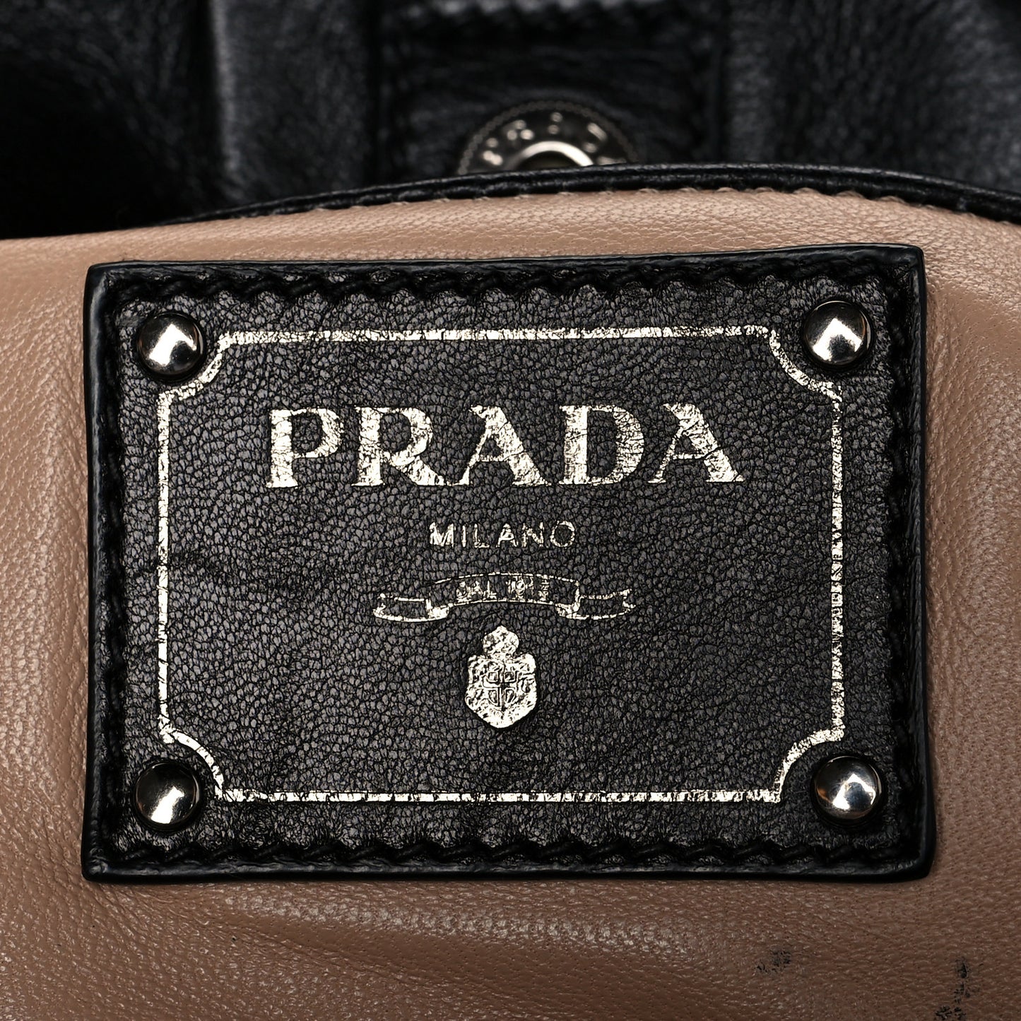 Nappa Gaufre Shopping Satchel Black