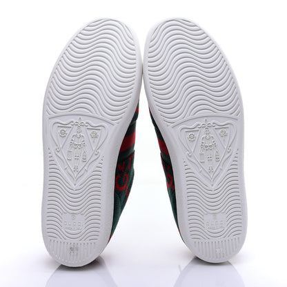 Gucci Terry Cloth GG Monogram Web Womens Ace Sneakers 36.5 Green Red 10 of 12
