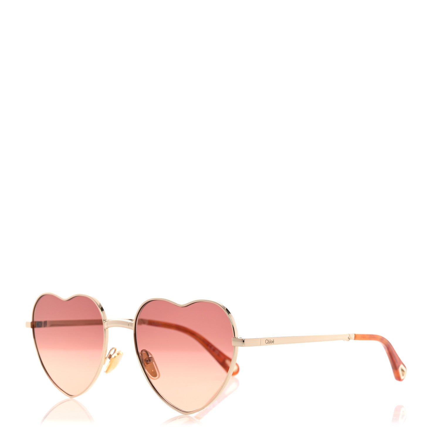 Chloe Milane Heart Sunglasses CH0071S Red Orange 1 of 6
