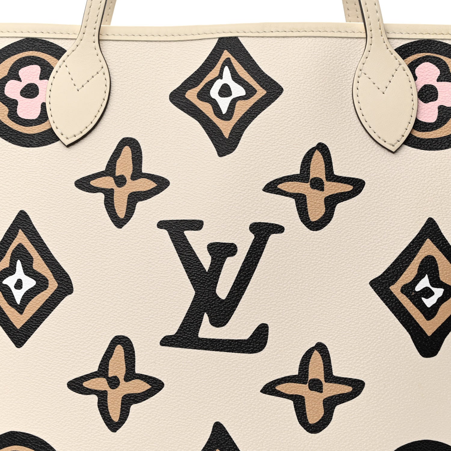 Louis Vuitton Monogram Giant Wild at Heart Neverfull MM Creme 7 of 10
