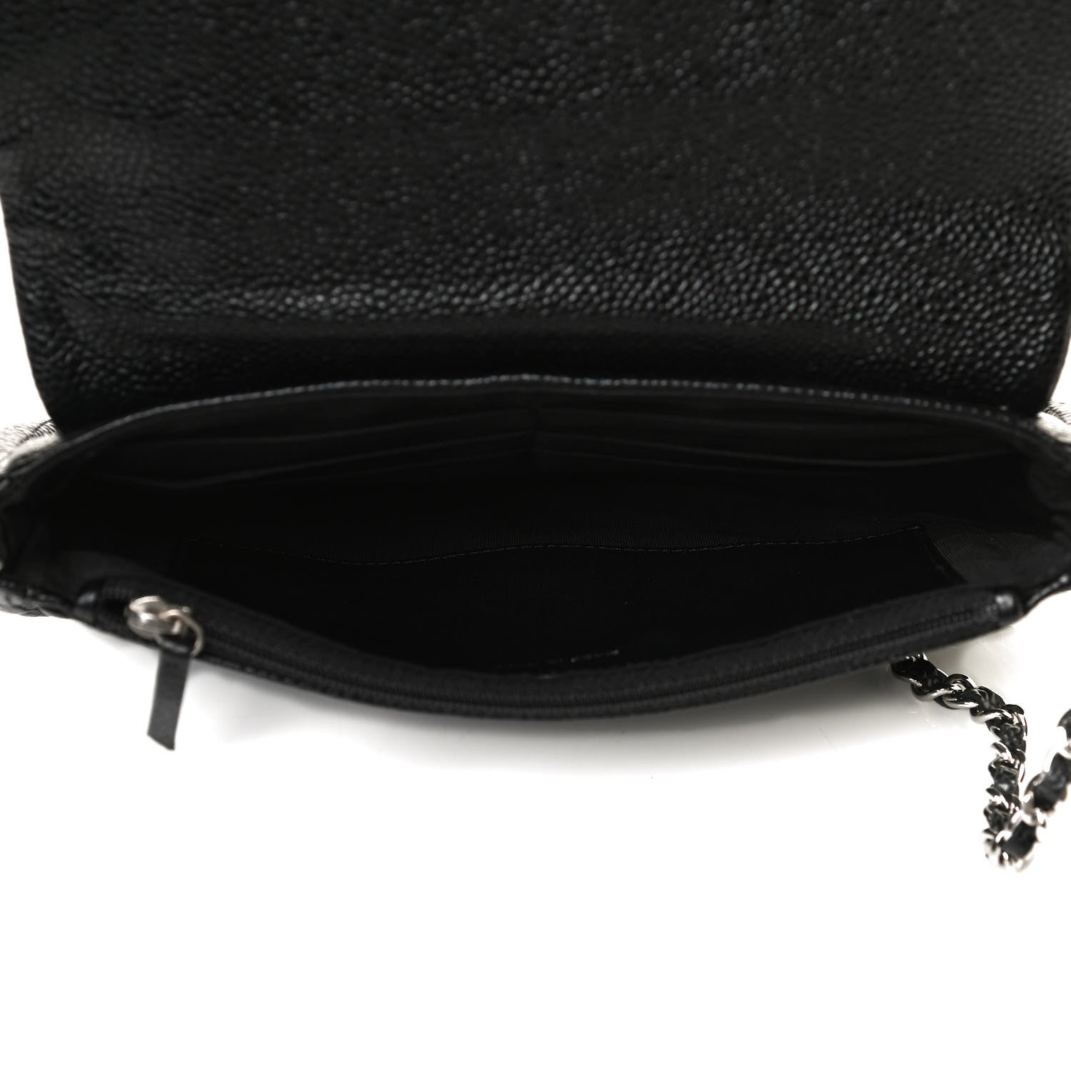 Chanel Caviar Half Moon Wallet On Chain WOC Black 5 of 12