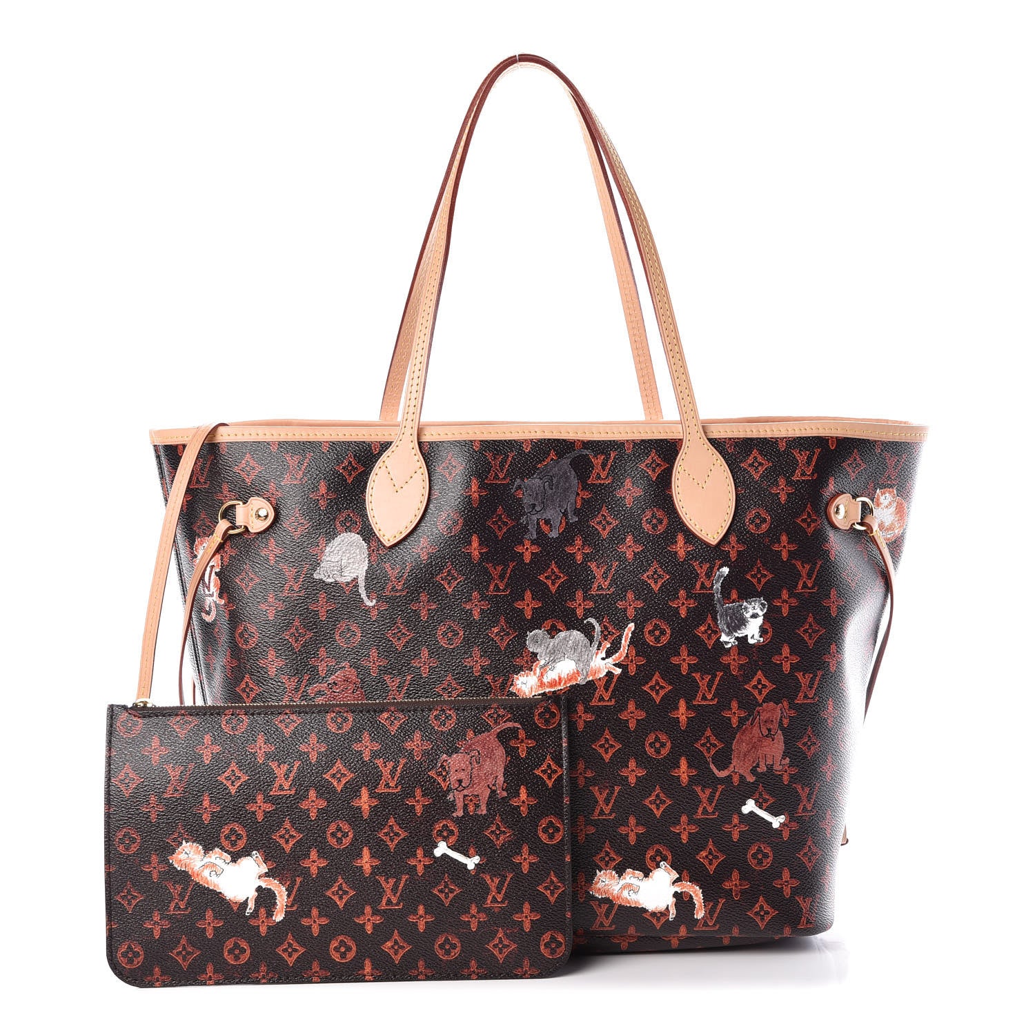 Louis Vuitton Catogram Neverfull MM Marron 1 of 11