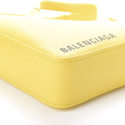 Balenciaga Shiny Day Calfskin Logo XS Triangle Duffle Jaune Black 7 of 9