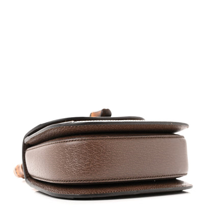 Gucci Monogram Jumbo GG Textured Dollar Calfskin Web Mini Bamboo 1947 Top Handle Bag Camel Ebony New Acero 4 of 15