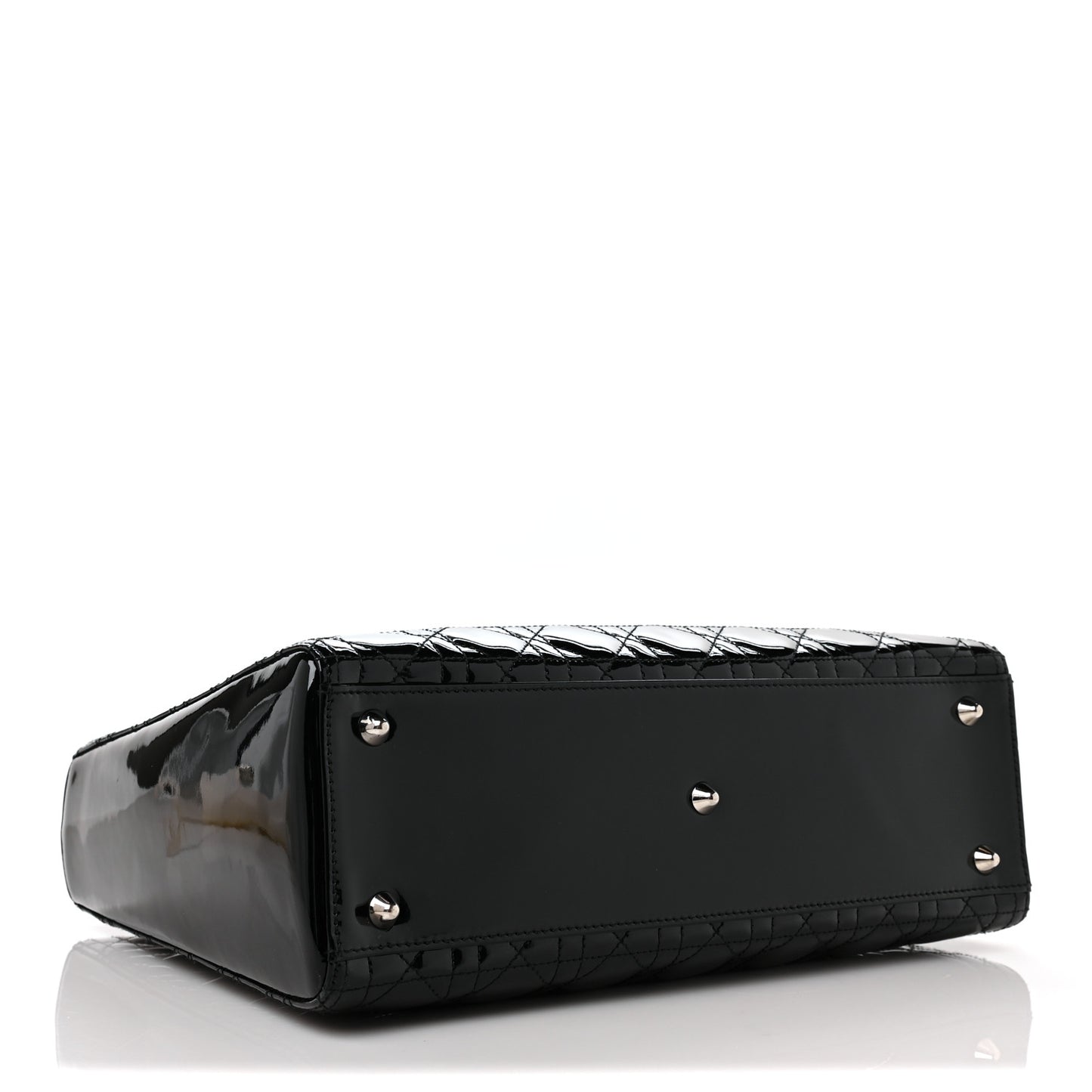 Patent Cannage Large Lady Dior Black