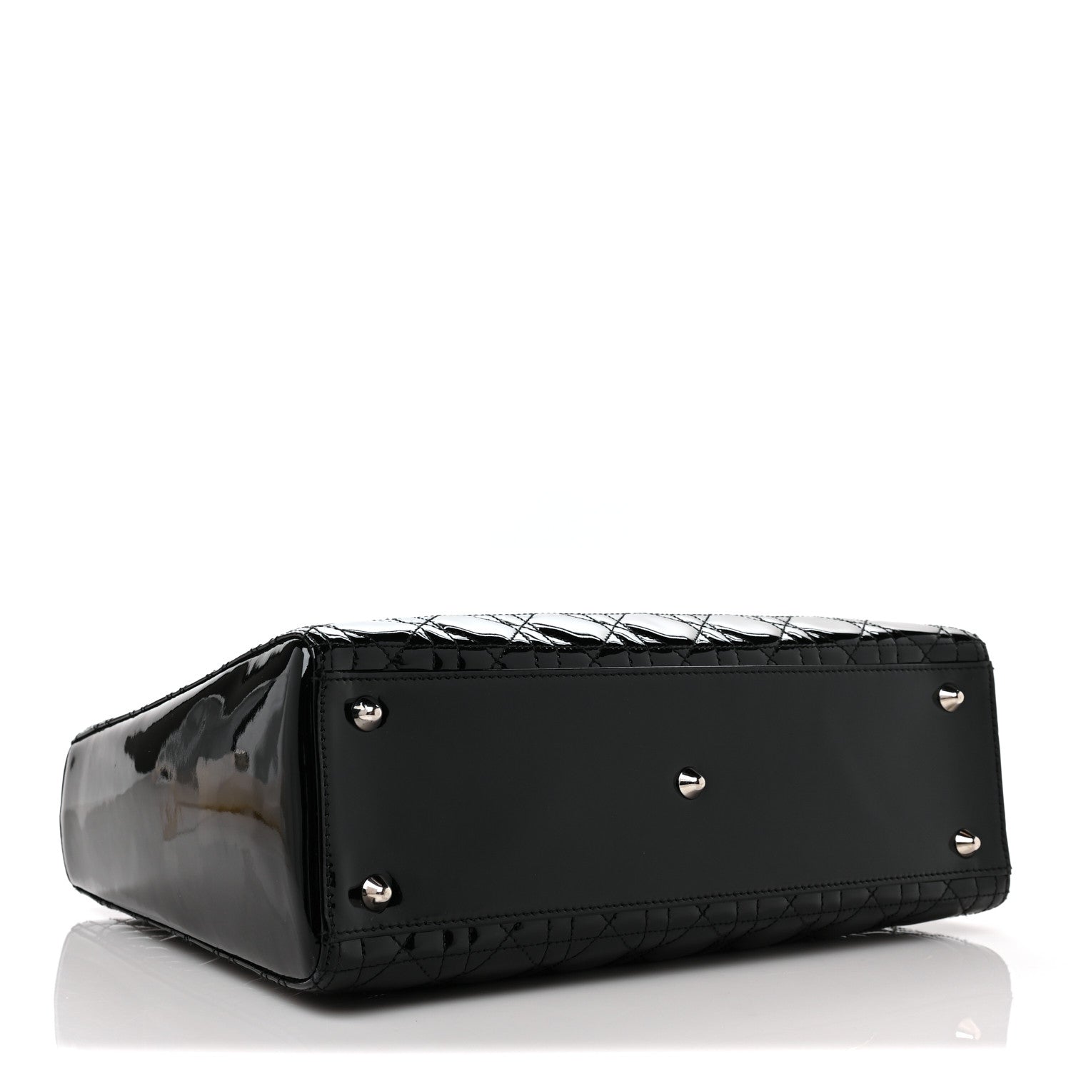 Christian Dior Patent Cannage Large Lady Dior Black 4 of 9