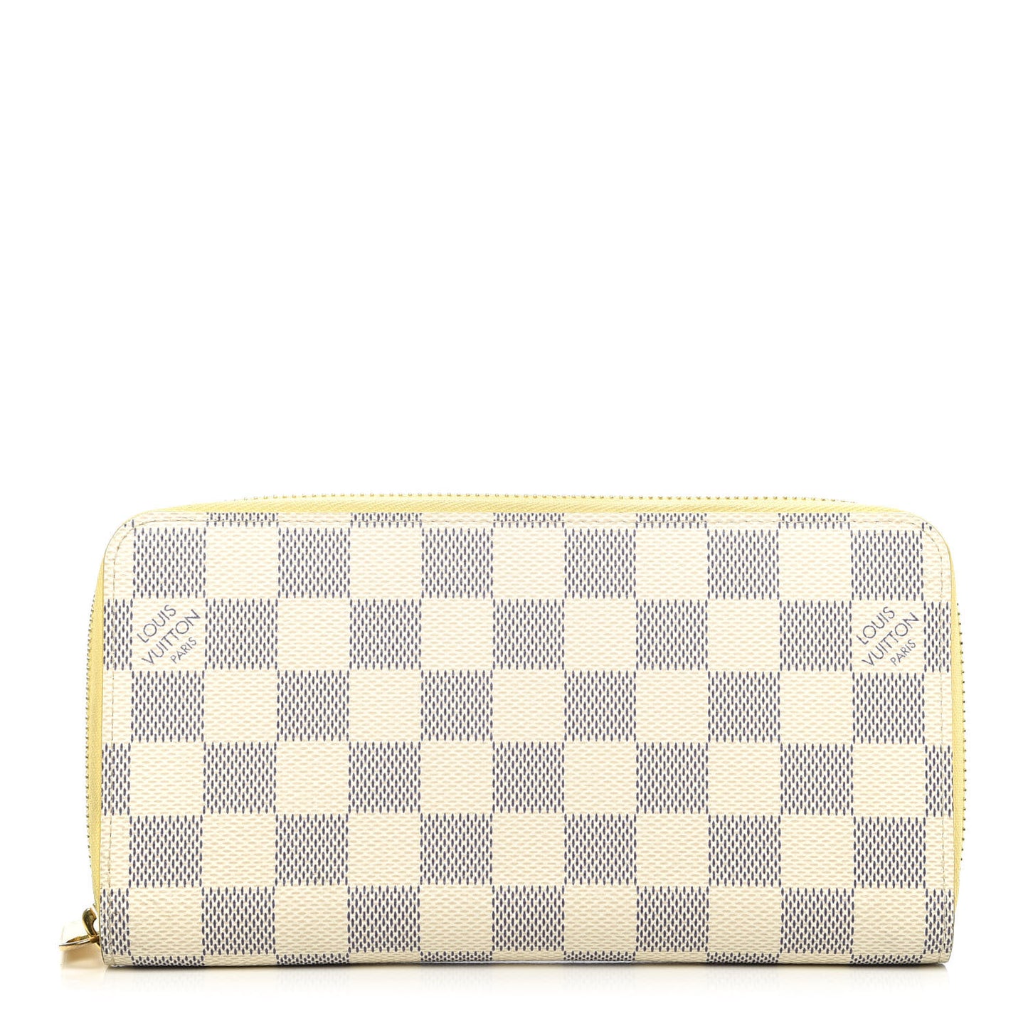 Damier Azur Zippy Wallet Jaune Pale