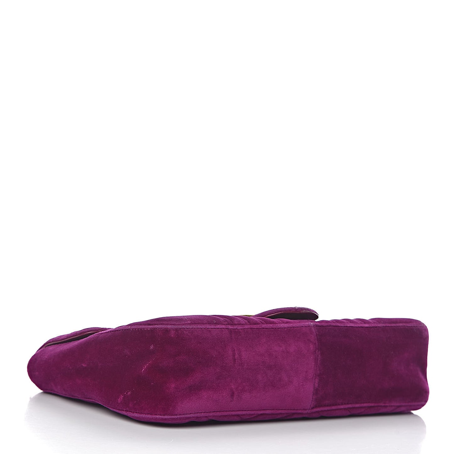 Velvet Matelasse Medium GG Marmont Shoulder Bag Fuchsia Violet Cyclamen