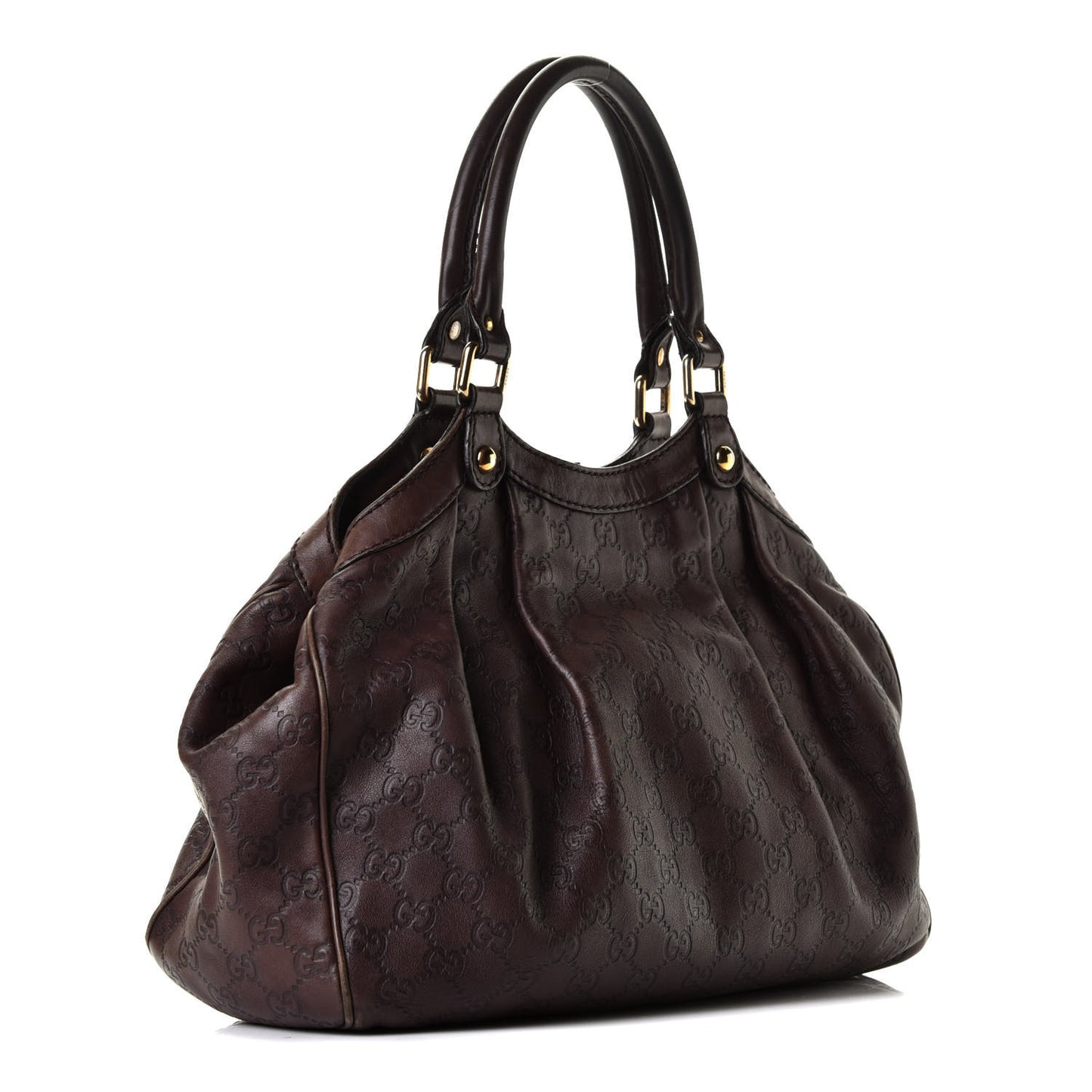 Guccissima Medium Sukey Tote Chocolate