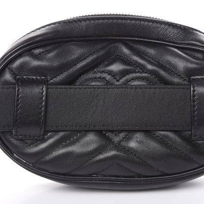 Gucci Calfskin Matelasse GG Marmont Belt Bag 105 42 Black 12 of 15