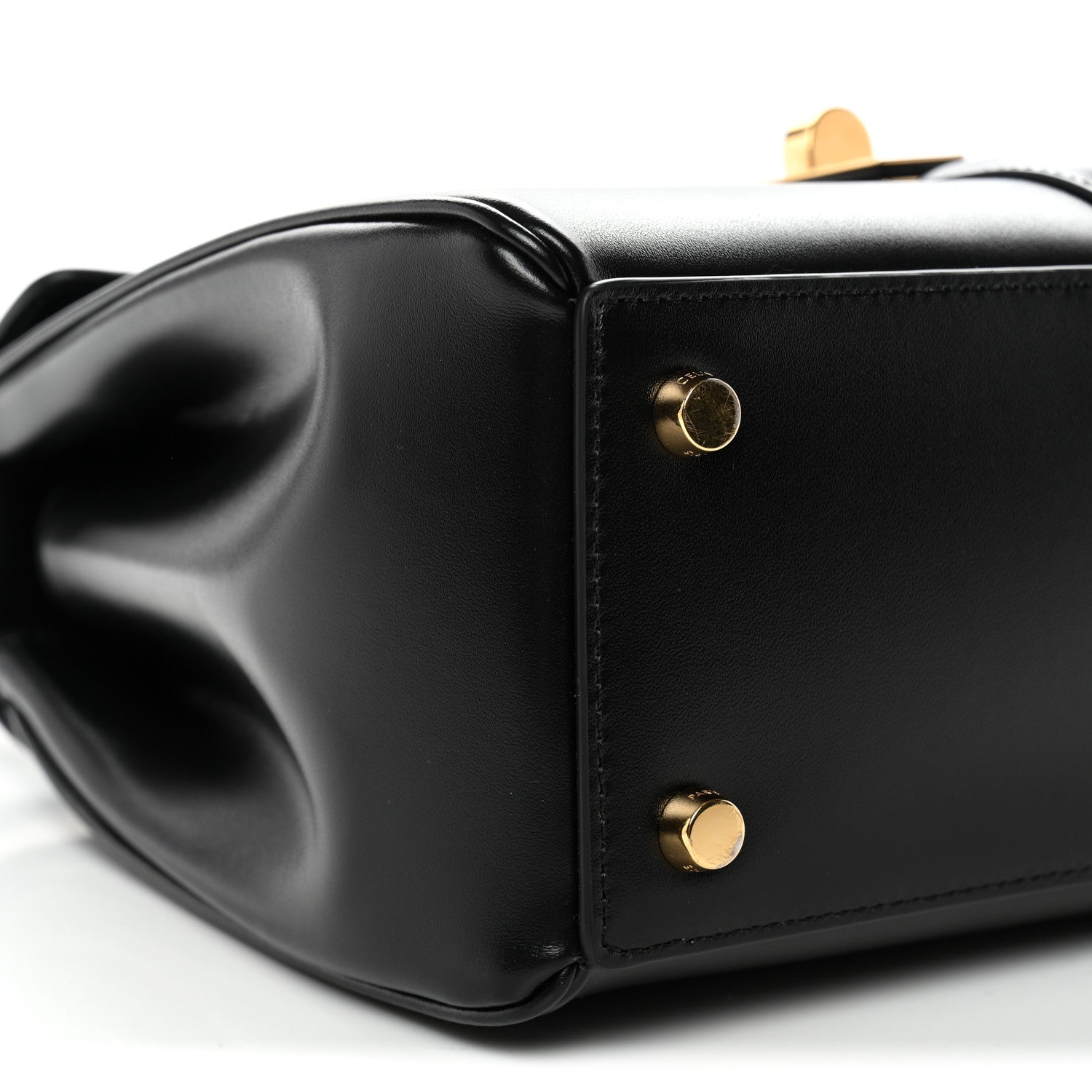 Celine Satinated Calfskin Small 16 Top Handle Bag Black 10 of 11