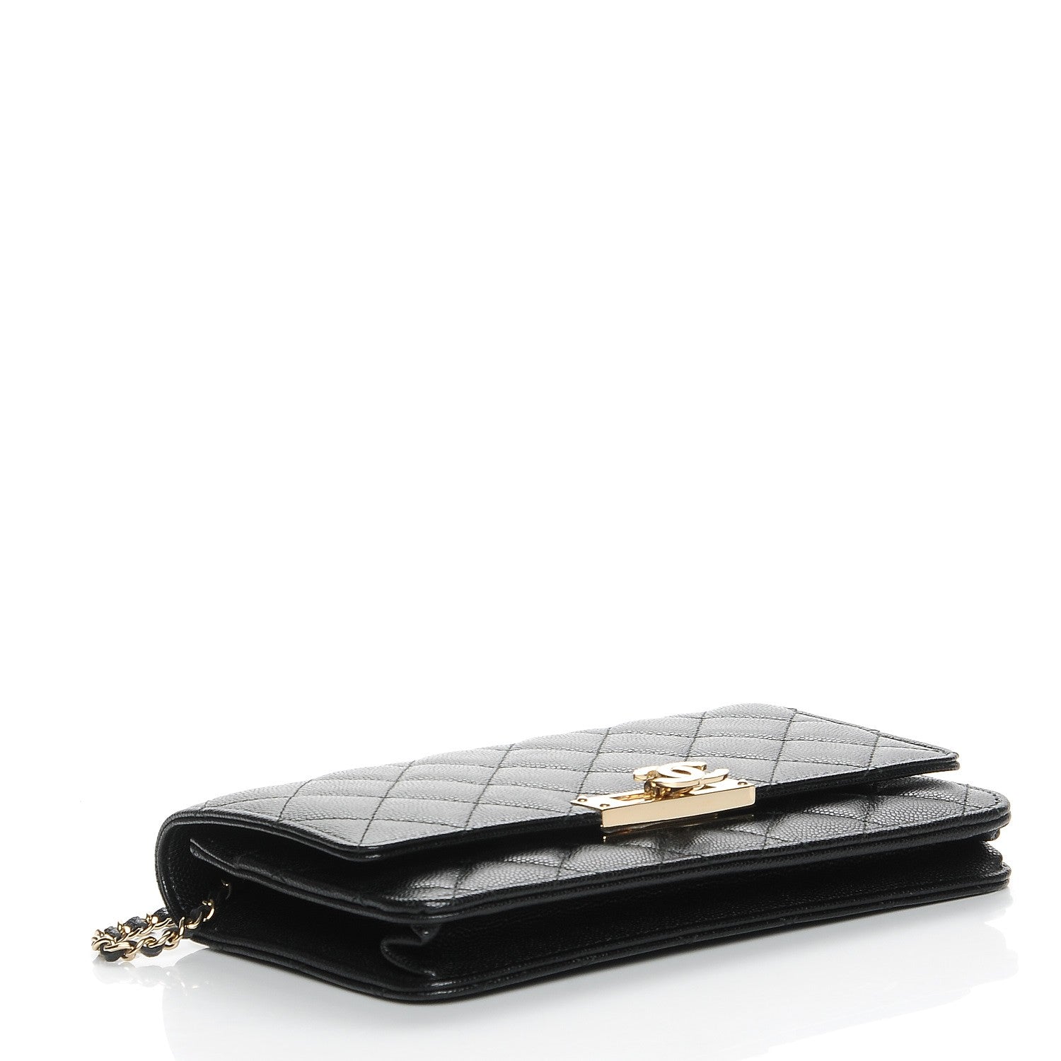 Chanel Caviar Quilted Golden Class Wallet On Chain WOC Black 4 of 9