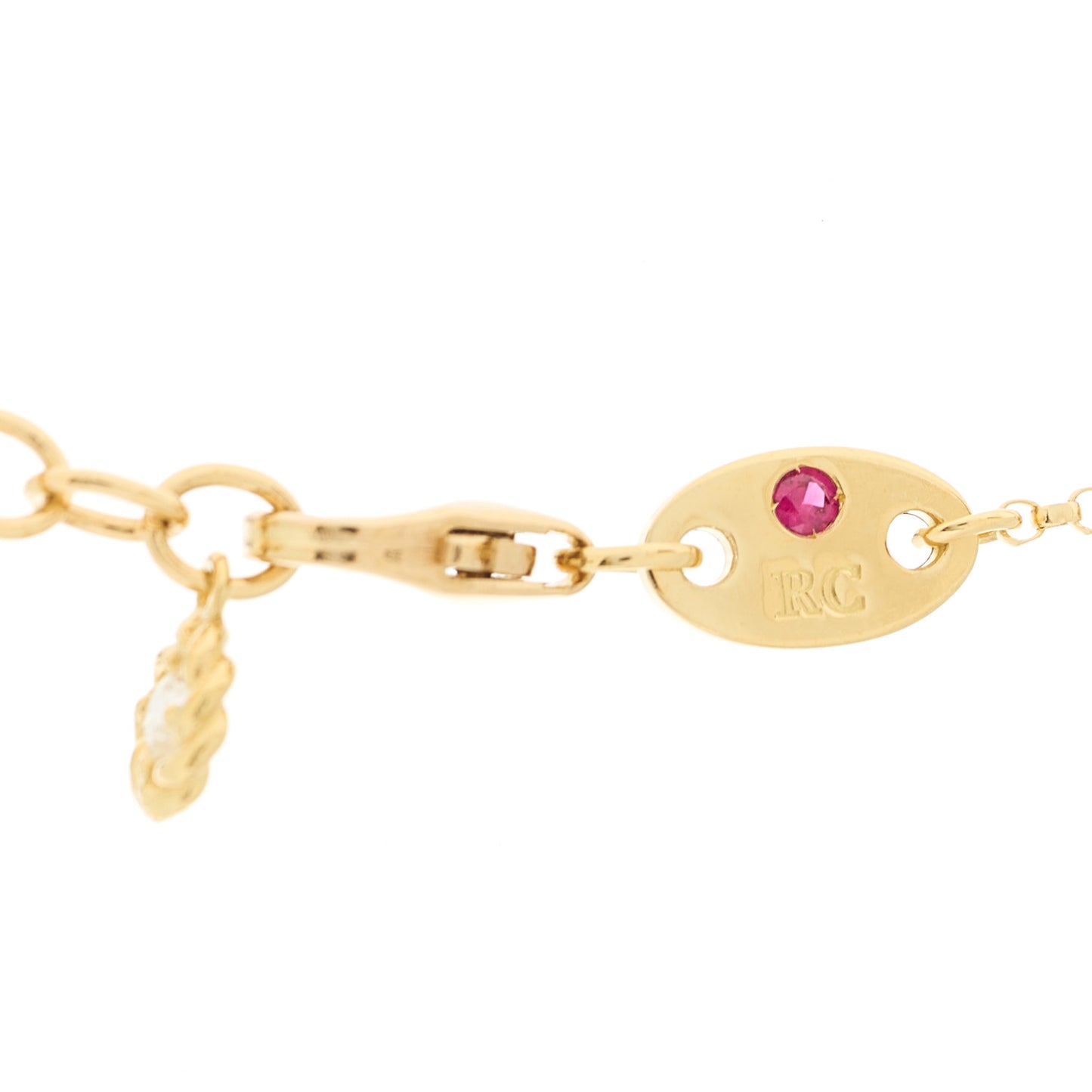 18K Yellow Gold Diamond Barocco Y Drop Necklace