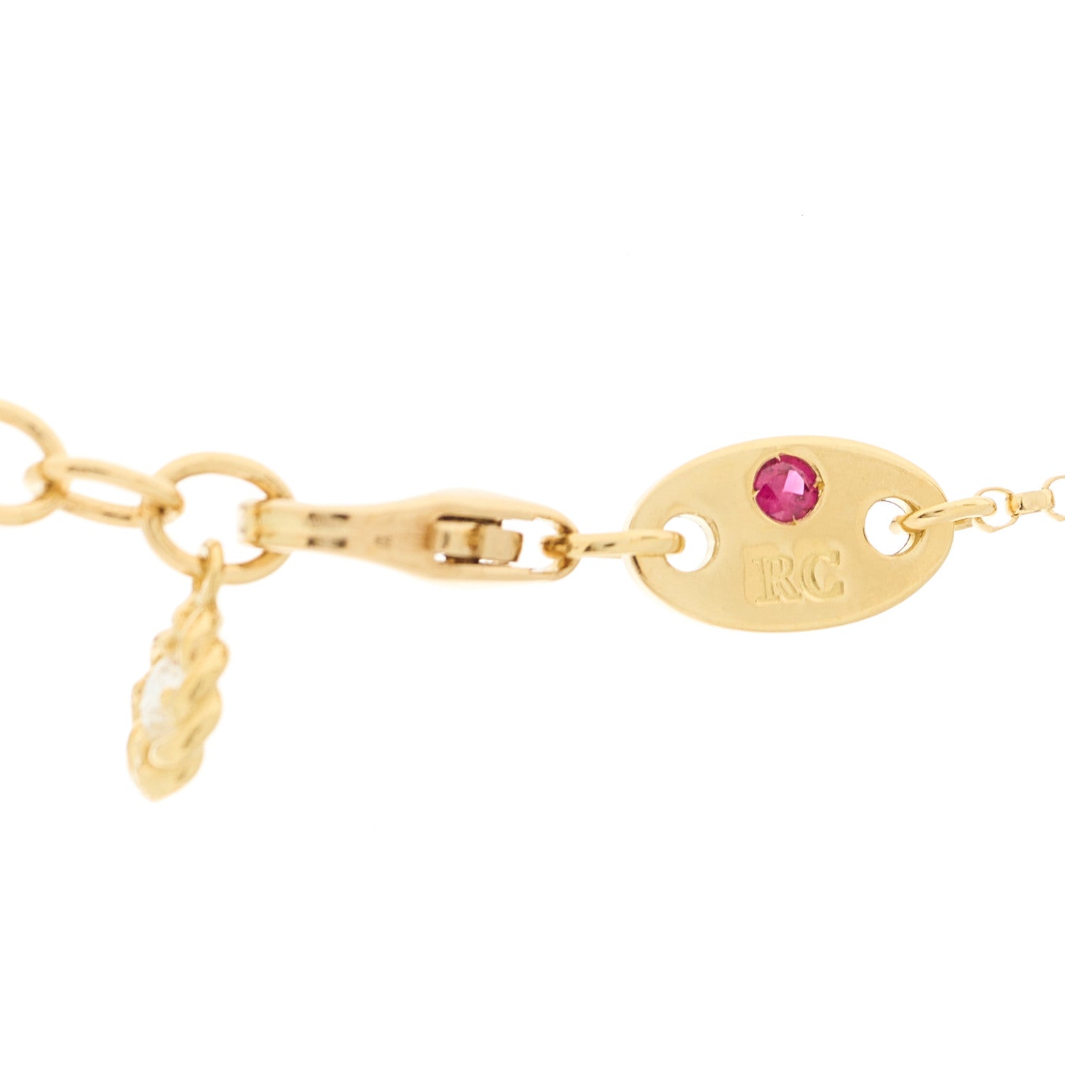 Roberto Coin 18K Yellow Gold Diamond Barocco Y Drop Necklace 5 of 5
