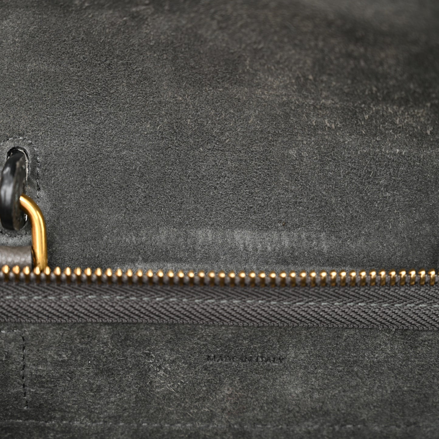 Grained Calfskin Nano Belt Bag Grey