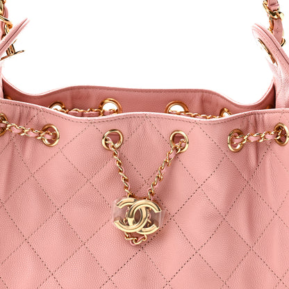 Chanel Caviar Quilted Mini Chanel 25 Handbag Rose 8 of 11
