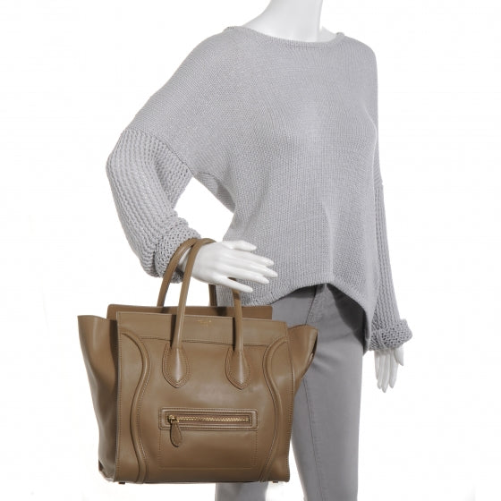 Celine Smooth Calfskin Mini Luggage Camel 2 of 9