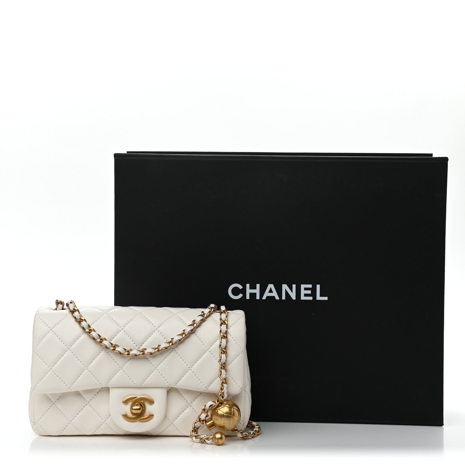 Chanel Lambskin Quilted Mini Rectangular Pearl Crush Flap White 11 of 11