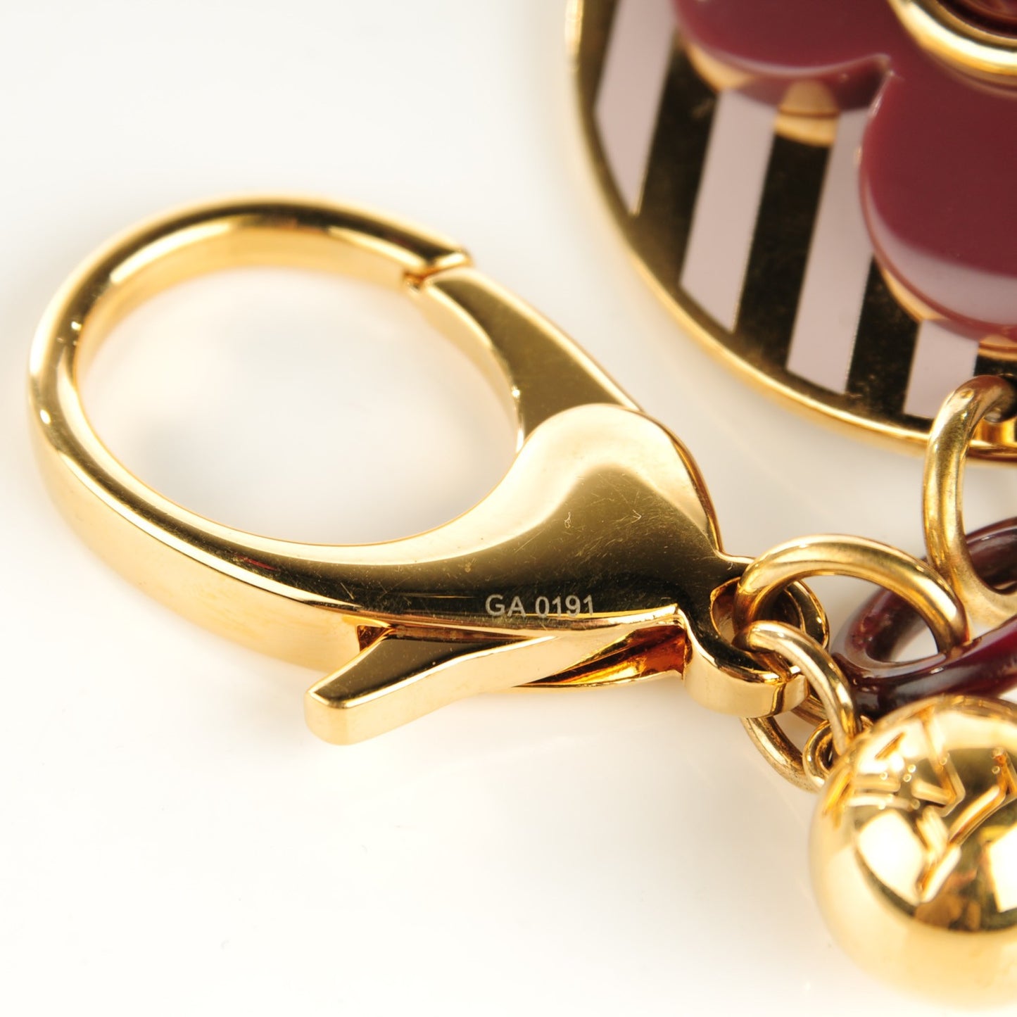 Rayures Bag Charm Purple