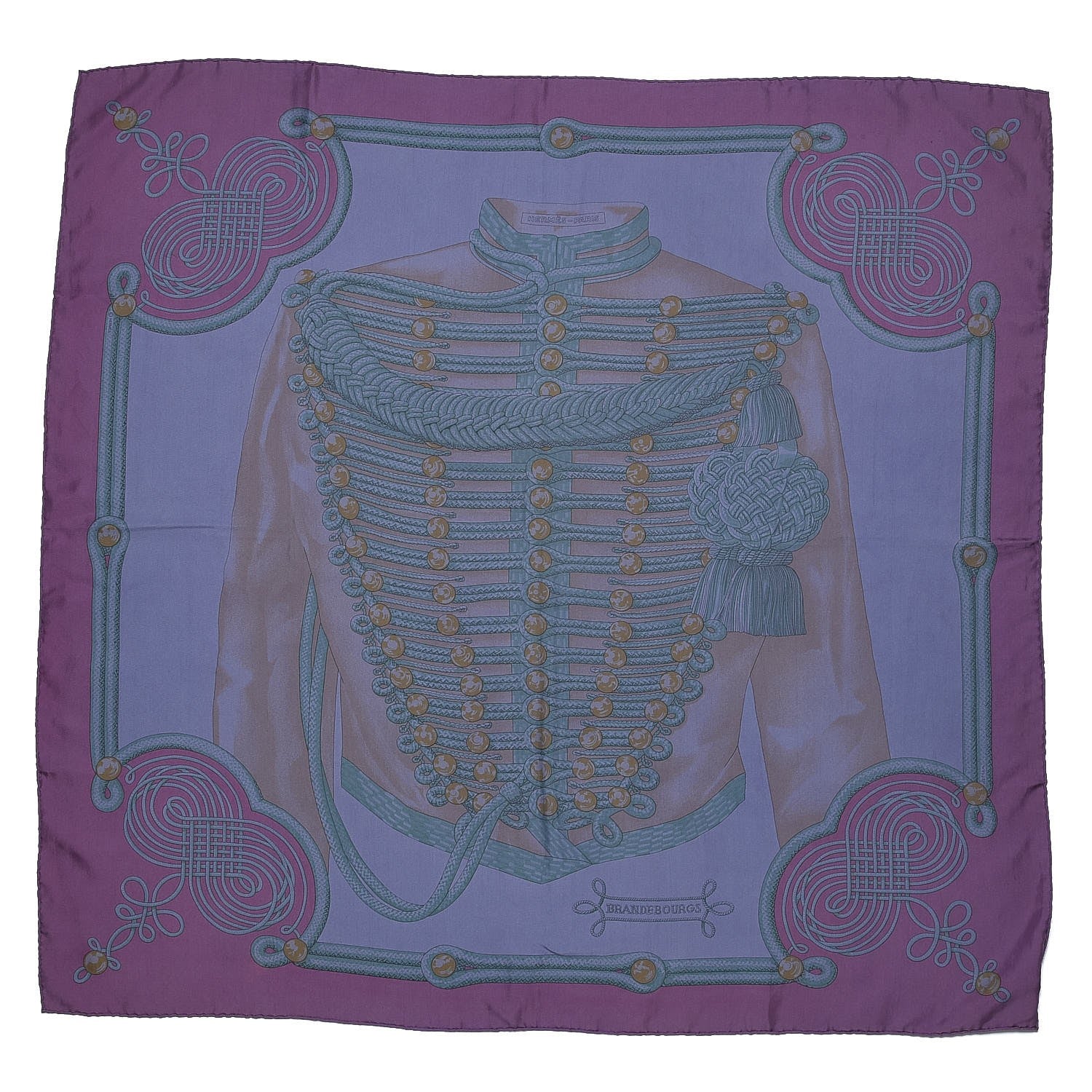 Hermes Silk Dip Dyed Brandebourgs Scarf 90 1 of 5