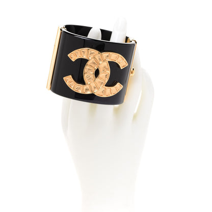 Chanel Resin Along The Nile CC Cuff Black Gold 2 of 6