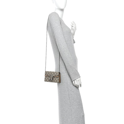 Gucci GG Supreme Monogram Super Mini Dionysus Shoulder Bag Taupe 2 of 9