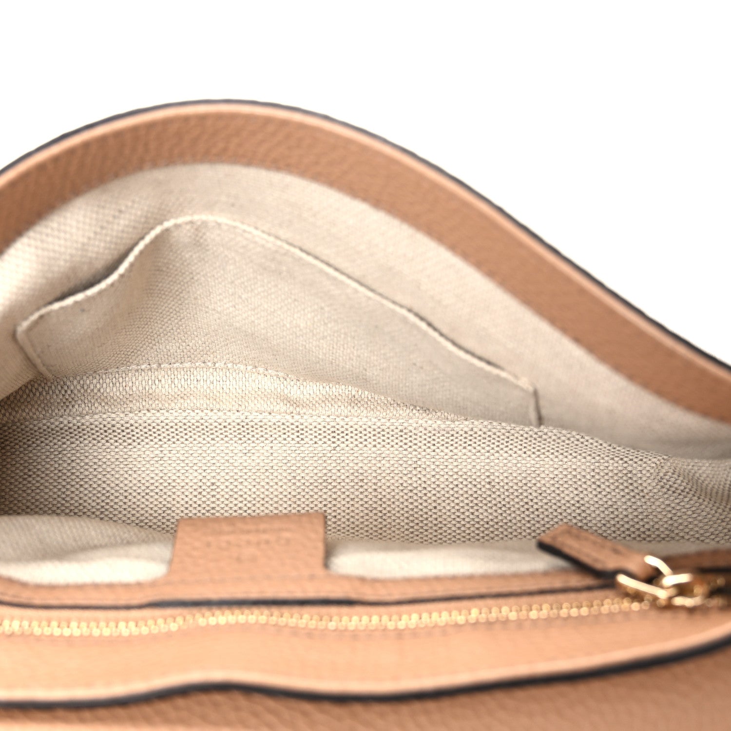 Gucci Pebbled Calfskin Medium Soho Flap Crossbody Camelia 5 of 10