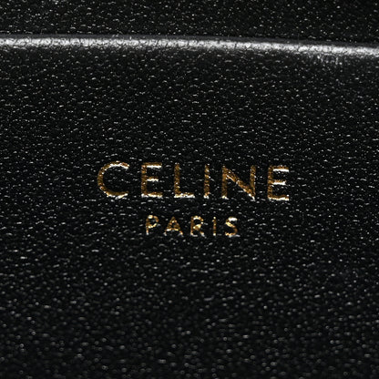 Celine Shiny Calfskin Medium Tilly Triomphe Shoulder Bag Black 6 of 10