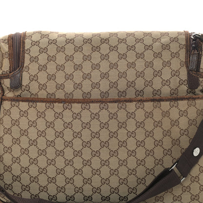 Gucci Monogram Natural Pigskin Large Diaper Bag Beige Ebony Cocoa Dark Chocolate 9 of 9