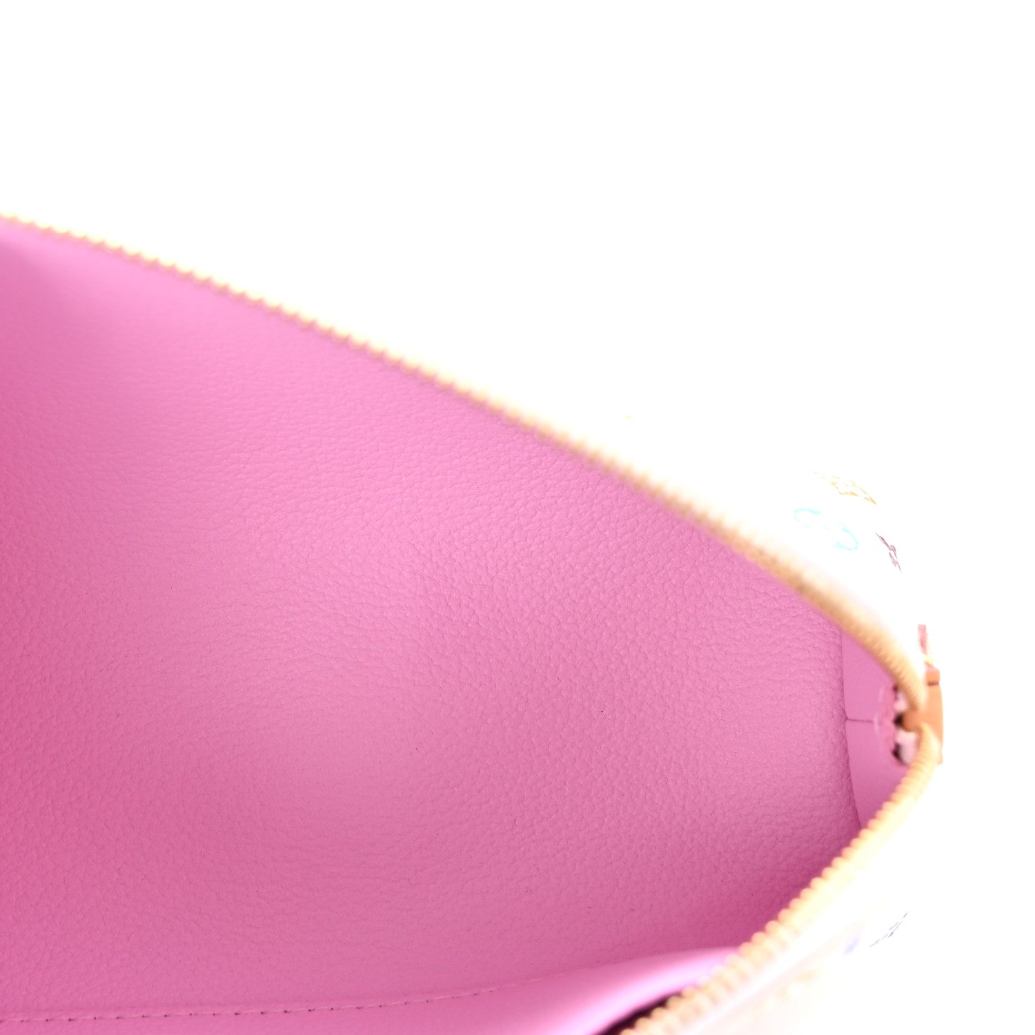 Louis Vuitton Monogram Multicolor Cosmetic Pouch White Litchi 5 of 6