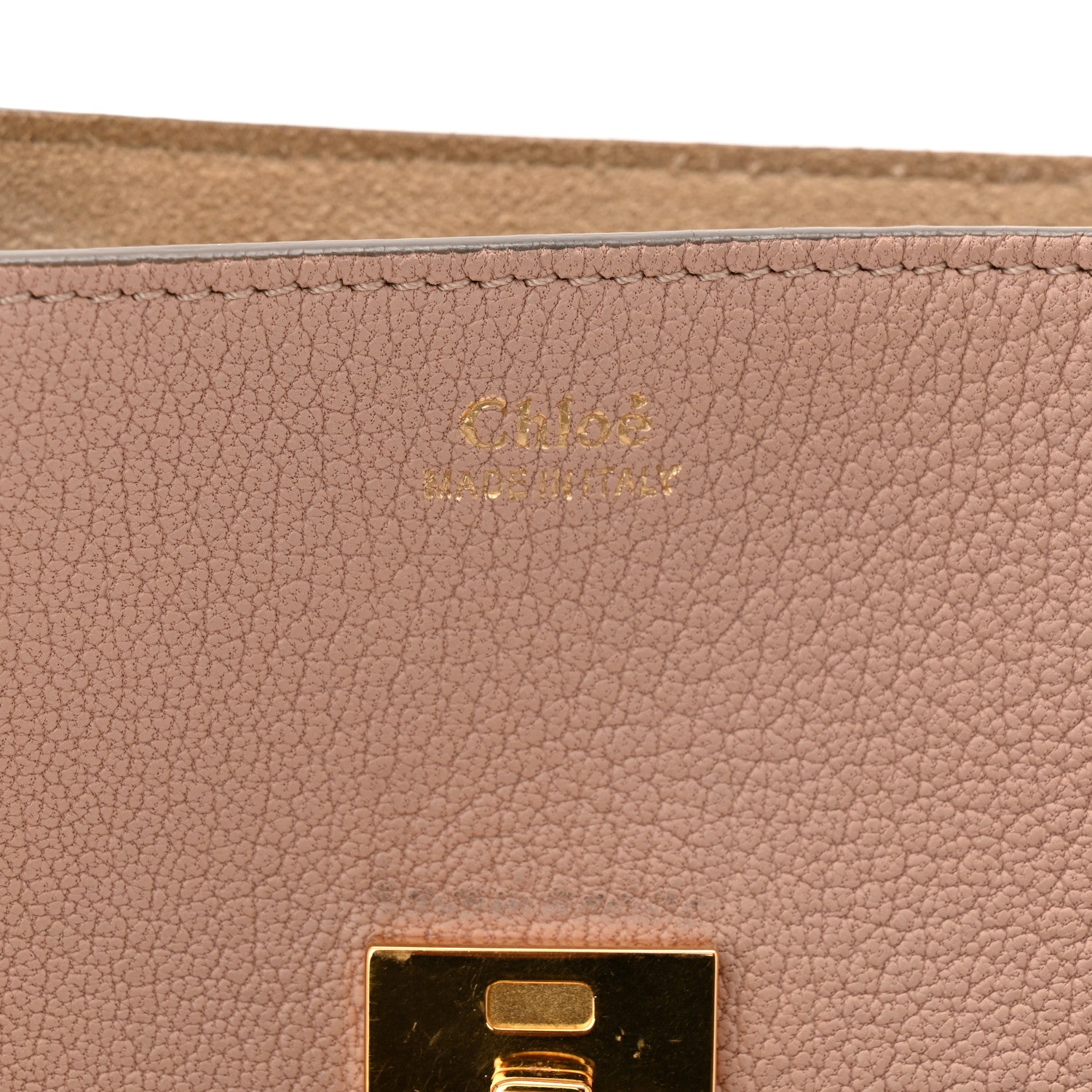 Chloe Grained Lambskin Mini Drew Shoulder Bag Cement Pink 6 of 11