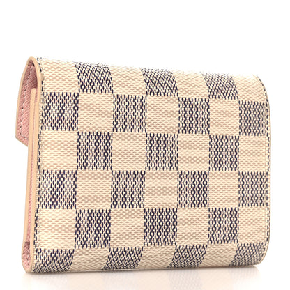 Louis Vuitton Damier Azur Victorine Wallet Rose Ballerine 3 of 7