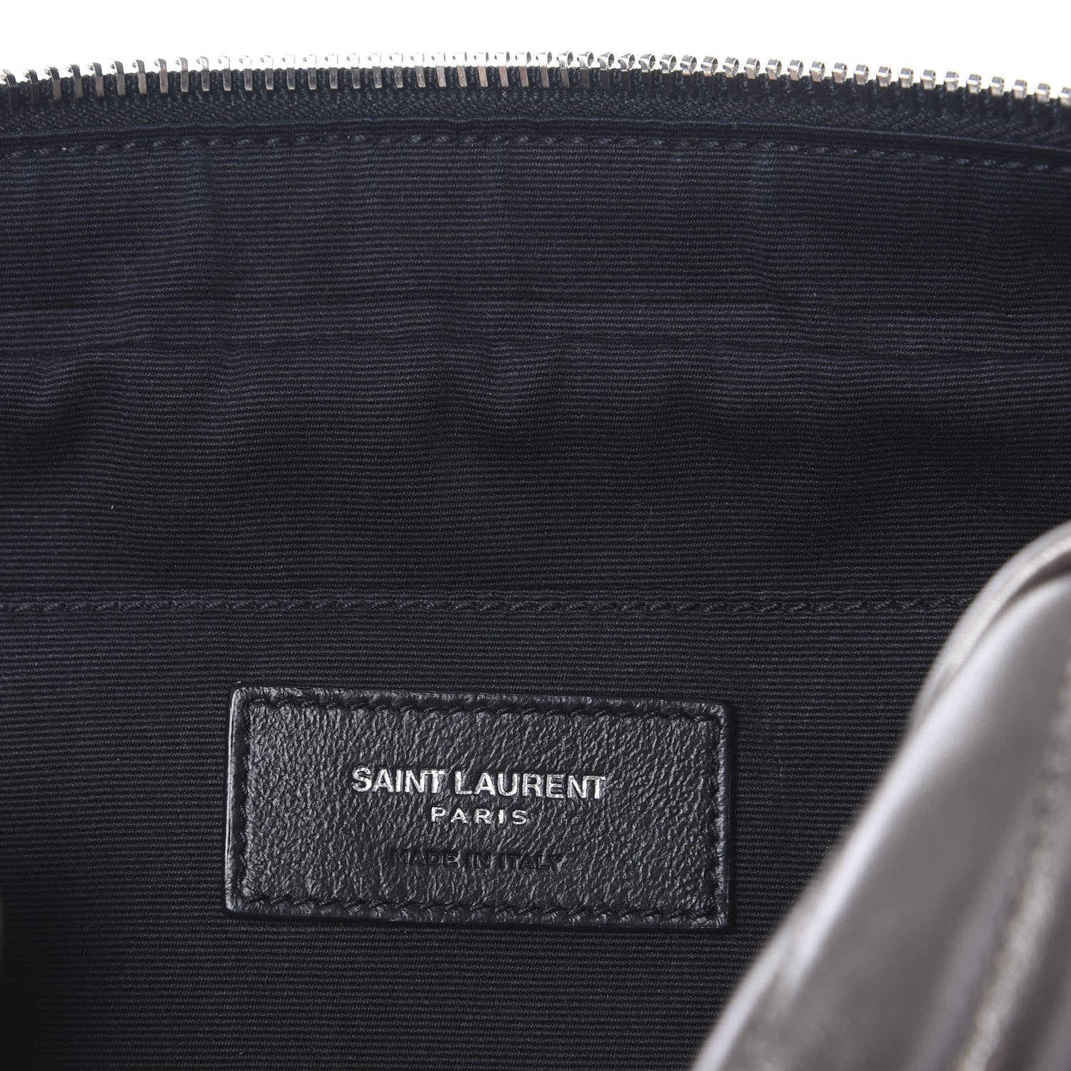 Saint Laurent Metallic Calfskin Matelasse Monogram Lou Camera Bag Silver 5 of 9