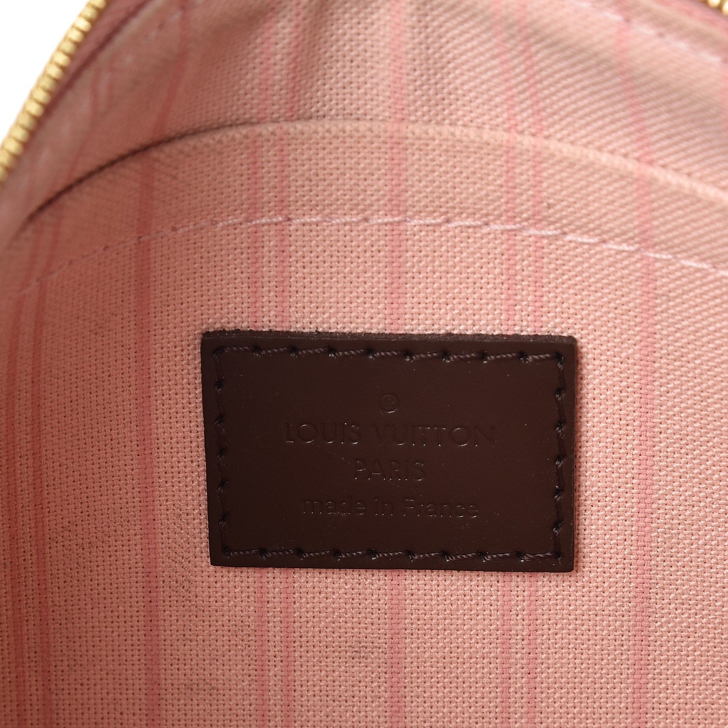 Damier Ebene Neverfull MM GM Pochette Rose Ballerine