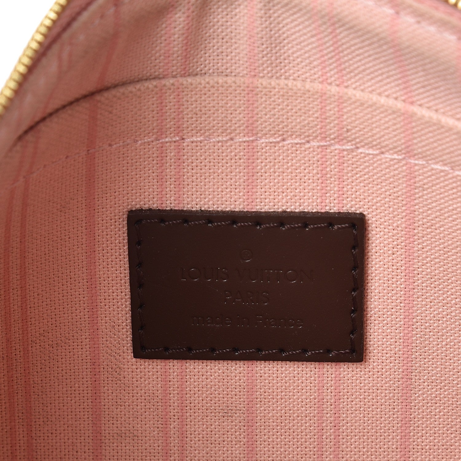 Louis Vuitton Damier Ebene Neverfull MM GM Pochette Rose Ballerine 6 of 7