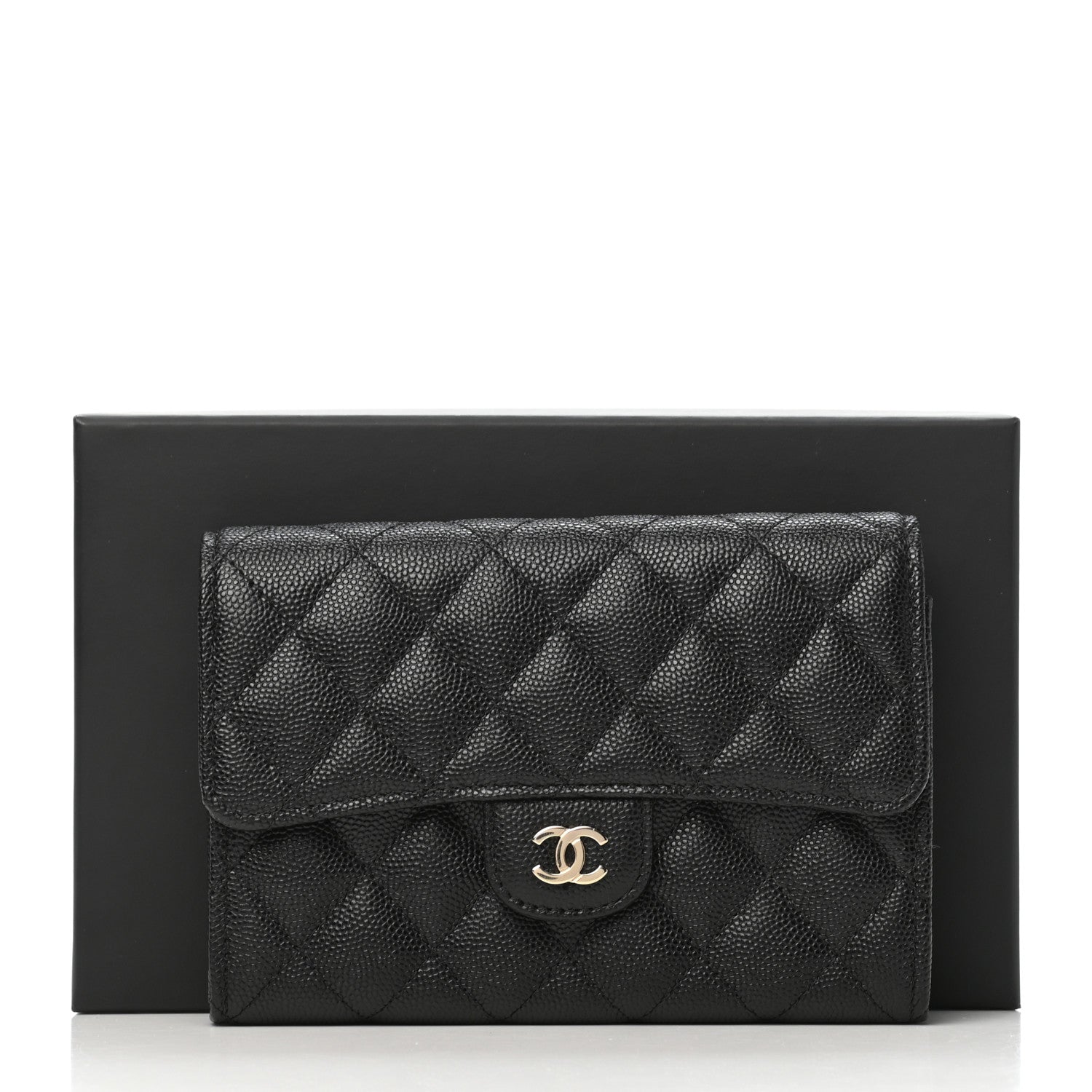 Chanel Caviar Quilted Medium Flap Wallet Black 9 of 9