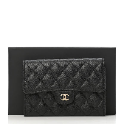 Chanel Caviar Quilted Medium Flap Wallet Black 9 of 9