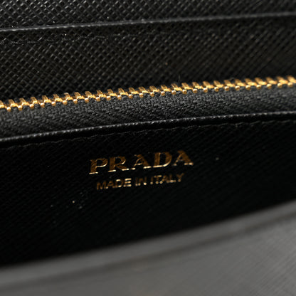 Prada Saffiano Bow Wristlet Black 6 of 6
