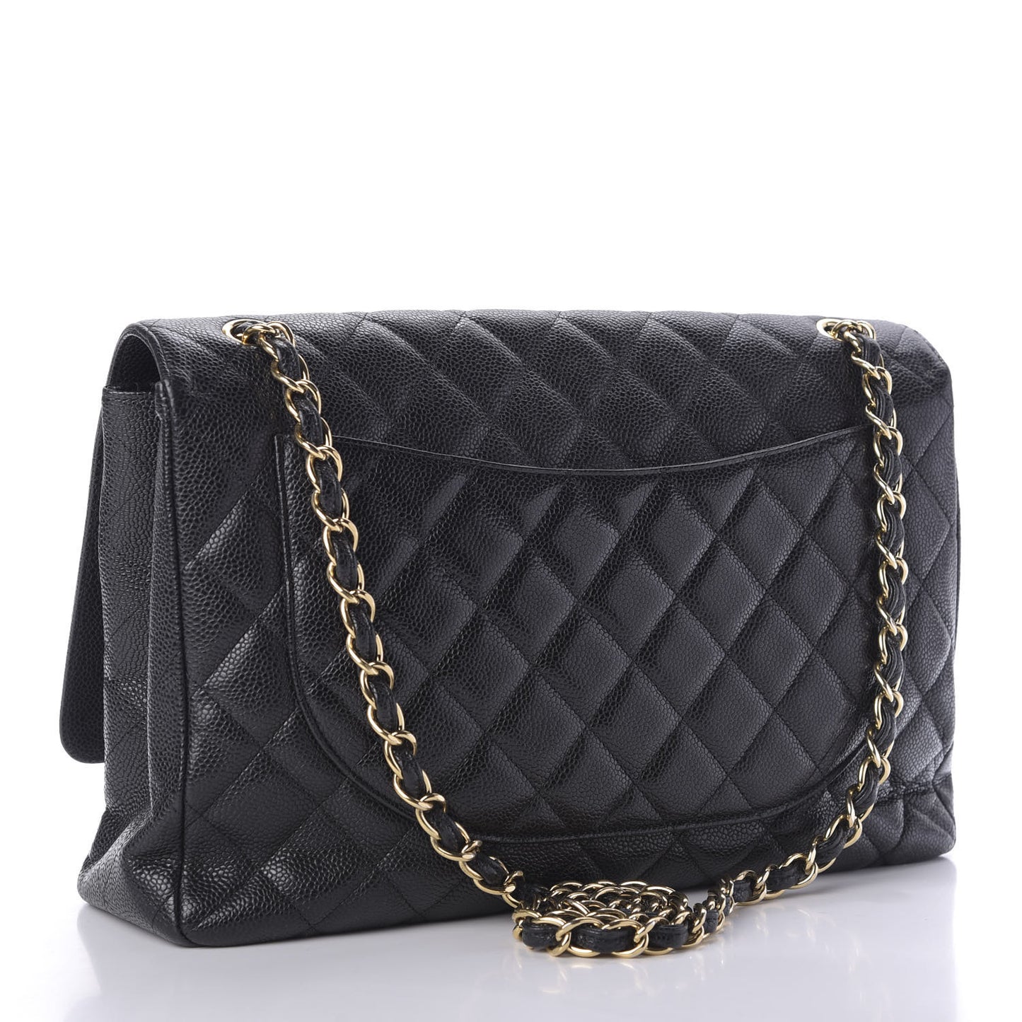 Caviar Quilted Maxi Single Flap Black